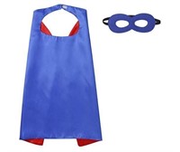 CUSTUME MASK AND CAPE BLUE RED