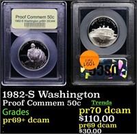Proof 1982-s Washington Modern Commem Half Dollar
