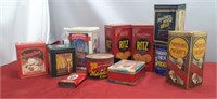 Collectable tins , including Maxwell house, Ritz