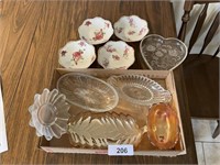 Peach Iridescent Dishes & Other Serving Pieces