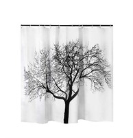 180x180 cm Tree Shower Curtain with Hooks