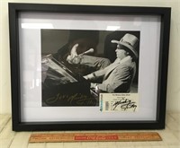FRAMED MICKEY GILLEY AUTOGRAPH AND PICTURE