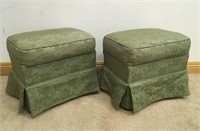 PAIR OF CLEAN UPHOLSTERED  FOOTSTOOLS