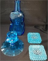 4 pieces colored glass