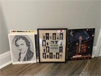 Group of Vintage Prints, Framed Ad, & Austin Art