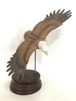 Enesco musician porcelain eagle on wood base