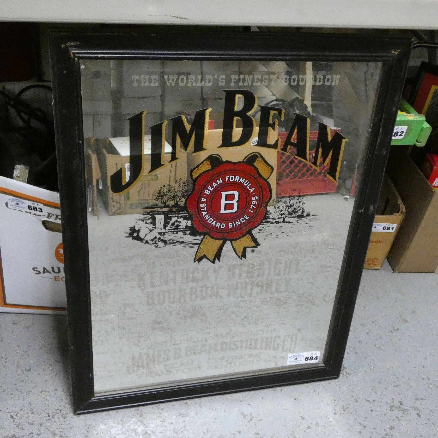 Jim Beam Beer Mirror Sign