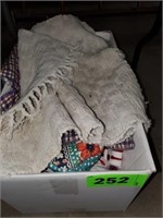 BOX OF MISC. MATERIAL- LINEN
