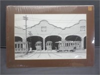 ~ " Trolley Barns 1908 " Signed & Numbered Print