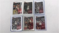 6 Chicago Bulls Michael Jordan Basketball Cards