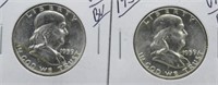(2) 1959 UNC/BU Franklin Half Dollars.