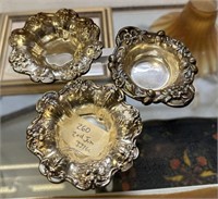 3 Reed and Barton Sterling Nut Dishes