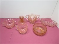 LPO-6 Pink Depression Glass Lot Anchor Hocking