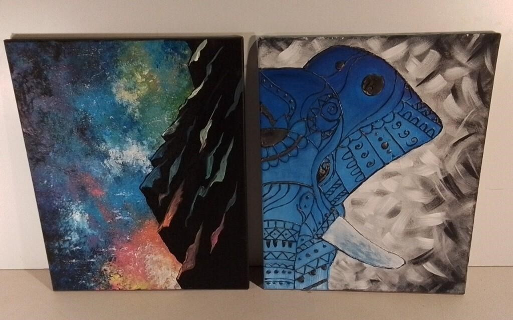 Two Oil On Canvas Paintings