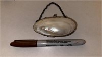 Vintage Mother pearl sea shell small clutch