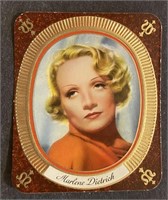 MARLENE DIETRICH: Embossed Tobacco Card (1934)