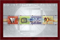 POLAND 2002 MNH SS POLISH TV STAMPS