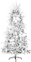 6 Ft Artificial Christmas Tree w ornaments&lights