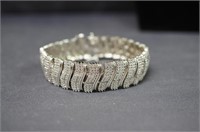 Sterling Tennis Bracelet With White Sapphire Stone