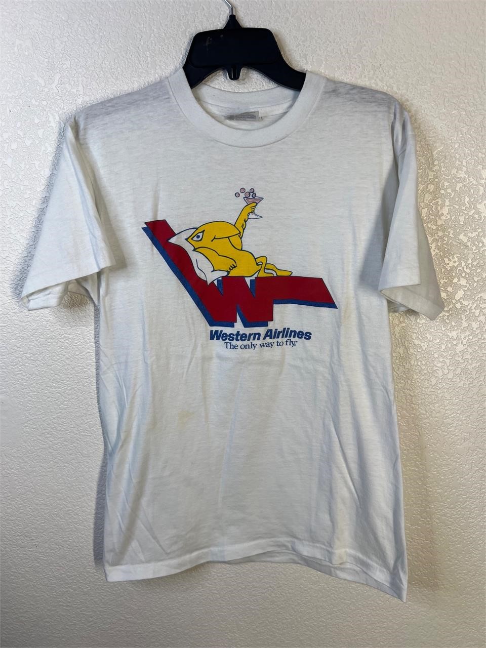 Vintage Western Airlines Only Way To Fly Shirt 80s