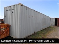 40' HIGH CUBE CONTAINER SHELVING (NO REMOVAL