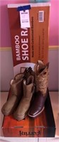 Ugg-style boots, cowboy boots, shoe rack