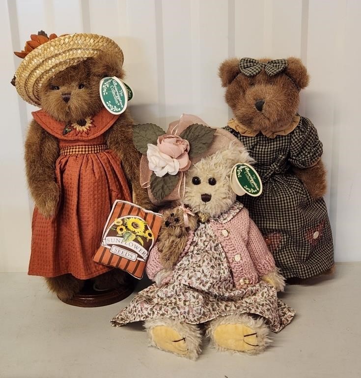 3 Vintage Boyds Teddy Bears Daisy Bell Sunny