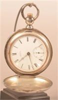 Waltham Engraved Hunter Coin Case Pocket Watch.