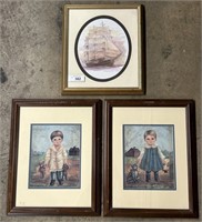 Clipper Ship & Children Art Prints.