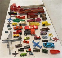 Large lot of vintage toy vehicles