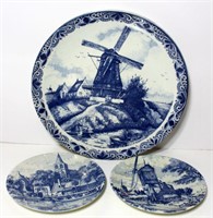 Vintage Delft Blue Platter and Matching