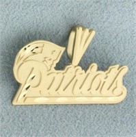 NFL New England Patriots Pendant in 14k Yellow Gol