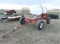 500 Gal Water Tank on 4 Wheel Trailer