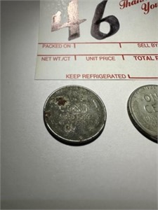 2 - 1943 Steel Pennies