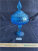 Indiana Glass Diamond Point Lidded Dish