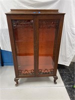 Vintage Wood and glass cabinet