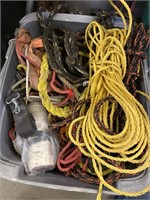 Tote full of rope and straps