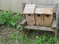 BENCH AND BIRD HOUSES