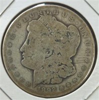 Silver 1892 O Morgan dollar