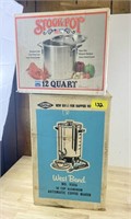 Vintage Percolator and Stock Pot