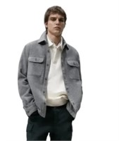 Zara Men's Sz LG Thick Wool Blend Jacket