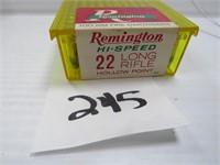 100 Rounds Of Remington High Speed 22Long Hallow