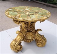 Accent table 18" round. 16" tall. Jade and