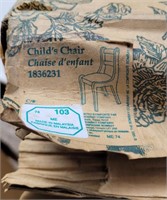 Bombay Co child's chair #1836231. New in opened