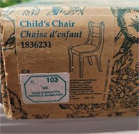 Bombay Co child's chair #1836231. NIB