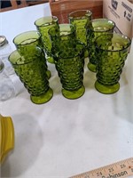 Green Drinking Glasses. Canning Jars, Tupperware,