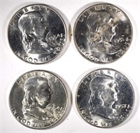 GEM BU FRANKLIN HALF DOLLARS: