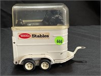TONKA STABLES STEEL TRAILER WITH HORSES