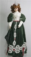 Large 36” Porcelain Victorian Lady Doll