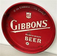 Vintage Gibbons Beer Tray See Photos for Details